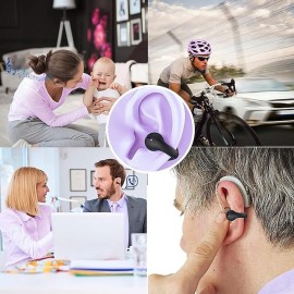 Wireless Ear Clip Bone Conduction Headphones Headset Clip On Open Ear Earbuds Bone Conduction Earbuds Head Set Workout Cycling Running Work Headphones Bone Conducting Induction Earphones
