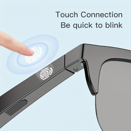F08 Smart Bluetooth 5.3 Glasses Headphones Anti-Blue Light Stereo Dual Speaker Touch Wireless Outdoor Hi-Fi Sound Quality Eyeglasses Headphones
