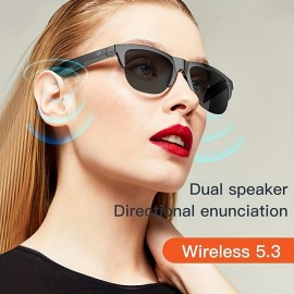 F08 Smart Bluetooth 5.3 Glasses Headphones Anti-Blue Light Stereo Dual Speaker Touch Wireless Outdoor Hi-Fi Sound Quality Eyeglasses Headphones

