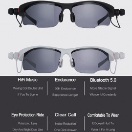 Smart Bluetooth 5.0 Eyelasses Polarized Lenses Men Women Sports Outdoor Glasses With In-Ear BT Earphones Headphones
