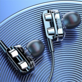 3.5mm 9D HiFi Wired Headphones With Bass Earbuds Stereo Earphones Music Headphones Sport Earphones Gaming Headset With Mic
