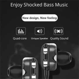 3.5mm 9D HiFi Wired Headphones With Bass Earbuds Stereo Earphones Music Headphones Sport Earphones Gaming Headset With Mic
