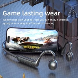 KS-15 Bone Conduction Bluetooth Headphone Sports Earphone Waterproof Wireless Headset With Mic Ear-hook TWS Bass Hifi Stereo

