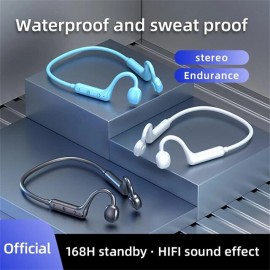 KS-15 Bone Conduction Bluetooth Headphone Sports Earphone Waterproof Wireless Headset With Mic Ear-hook TWS Bass Hifi Stereo
