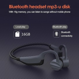 Swim Bone Conduction Headphones Bluetooth Wireless Earphone 16GB MP3 Music Player Waterproof Earbuds Fitness Sport Headset

