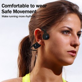 Sports Headphones Bone Conduction Earphones Wireless Bluetooth 5.2 Waterproof  Noise Reduction Headsets Mic MP3 Support SD Card
