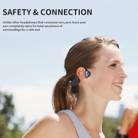 Bone Conduction HeadphonesWireless Open-Ear Headphones With Built-in Mic IPX7 Waterproof Sport Headset For Running Cycling Workout Gym
