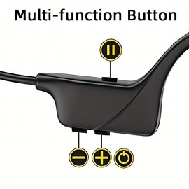 Bone Conduction HeadphonesWireless Open-Ear Headphones With Built-in Mic IPX7 Waterproof Sport Headset For Running Cycling Workout Gym
