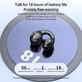1PC Painless Wear Ear-clip Single Ear Earphone Wireless Bluetooth5.3 Earbuds with Microphone
