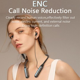 LANGSDOM L5Max neck-mounted sports Bluetooth headset listening to songs semi-in-ear ultra-long battery life noise reduction
