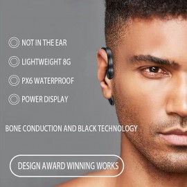 Painless Ear-hook Bluetooth 5.0 EDR Business Headphoneergonomic design Non-earplugs Wireless sport Earphone with Mic
