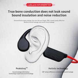 Bone Conduction Earphones Bluetooth Wireless IPX8 Waterproof MP3 Player Hifi Ear-hook Headphone With Mic & 32GB Memory Headset For Swimming
