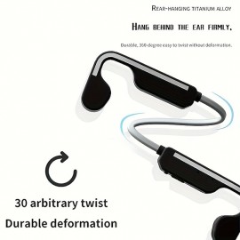 Wireless Bone Conduction TWS Audio Headphones Ear Mounted Sports Headphones Wireless Connection Sporty Waterproof Earless Design Long Battery Life Light Weight And Easy To Wear
