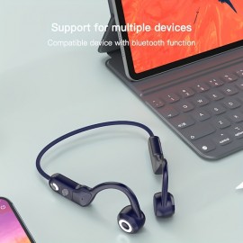 Wireless 5.3 Headset Wireless Earphones TWS Earphone Waterproof Neckband Air Conduction Earbuds 3D Stereo For Sports Running Movie Music Compatible With All Phones For IPhone Android Samsung
