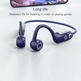 Wireless 5.3 Headset Wireless Earphones TWS Earphone Waterproof Neckband Air Conduction Earbuds 3D Stereo For Sports Running Movie Music Compatible With All Phones For IPhone Android Samsung
