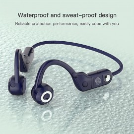 Wireless 5.3 Headset Wireless Earphones TWS Earphone Waterproof Neckband Air Conduction Earbuds 3D Stereo For Sports Running Movie Music Compatible With All Phones For IPhone Android Samsung
