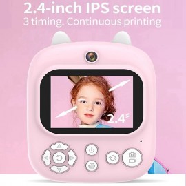 2.4inch P2 children print camera 800mA Thermal Printer Kids Digital Photo Camera
