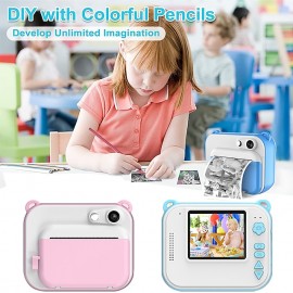 Children's Instant Print Camera 32G With Thermal Printer Kids Digital Photo Camera Girl's Toy Child Camera Video Boy's Birthday Christmas Gift
