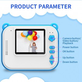 Children's Instant Print Camera 32G With Thermal Printer Kids Digital Photo Camera Girl's Toy Child Camera Video Boy's Birthday Christmas Gift
