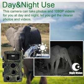 36MP 1080P PR3000 Trail Camera With Night Vision Motion Activated 0.2S Trigger Time Waterproof Outdoor Wildlife Hunting Camera
