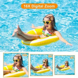 Digital Camera FHD 1080P Digital Camera for Kids Video Camera with 32GB SD Card 16X Digital Zoom Compact Point and Shoot Camera Portable Small Camera for Teens Students Boys Girls Seniors
