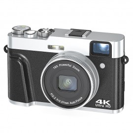 4K Digital Camera Autofocus 48MP Photo Recording Video Digital Camera 16X Zoom Portable Digital Camera With Viewfinder Function Rotation Button Fashion Design One-click Switch Between Different Modes
