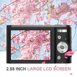 Digital Camera 1080P 48 Mega Pixels Vlogging Camera with 16X Zoom Mini Cameras Video Recorder Camcorder for Beginners Christmas Birthday Gift
