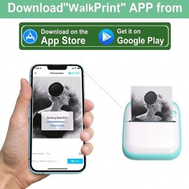 Mini Photo Printer For IPhone/Android 1000mAh Portable Thermal Photo Printer For Gift Study Notes Work Children Photo Picture Memo with 5 Rolls Sticker
