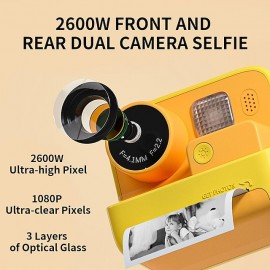 Kids Instant Print Camera Thermal Printing Camera for Children 1080P HD Video Digital Photo Camera Toys Boy Girls Birthday Gift
