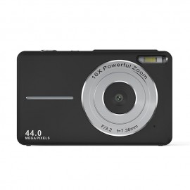 Digital Camera 1080P 44MP Vlogging Camera with LCD Screen 16X Zoom Compact Portable Mini Rechargeable Camera Gifts for Students Teens Adults Girls Boys
