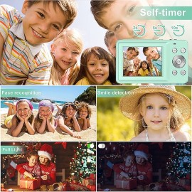 Digital Camera 1080P 44MP Vlogging Camera with LCD Screen 16X Zoom Compact Portable Mini Rechargeable Camera Gifts for Students Teens Adults Girls Boys
