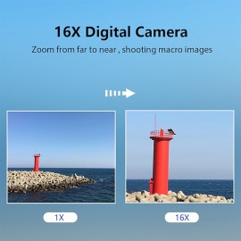 Digital Camera 1080P 44MP Vlogging Camera with LCD Screen 16X Zoom Compact Portable Mini Rechargeable Camera Gifts for Students Teens Adults Girls Boys
