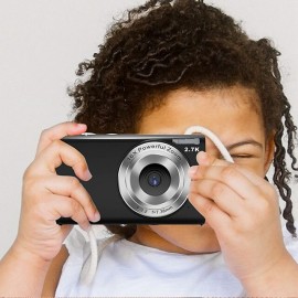 Digital Camera 2.7K 48MP Vlogging Camera Autofocus Digital Spot and Shooting Camera with 32GB Memory Card 16x Zoom Time-Lapse Digital Camera Suitable for Kids Teens Students Boys & Girls

