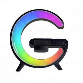 Large G Lamp Smart Light Bluetooth Speaker Music Rhythm Pickup Clock Alarm Clock APP Control Wireless Charger Atmosphere Lights
