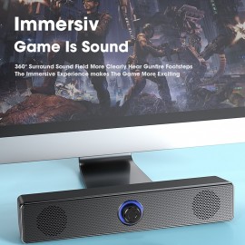 4D Surround Sound BT 5.0 Speakers Computer Speakers Stereo Subwoofer Suitable For Laptop Computer Theater TV Soundbar Box Home Theater
