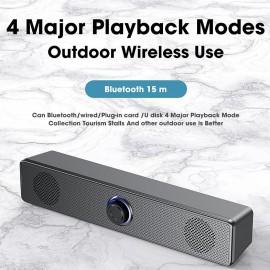 4D Surround Sound BT 5.0 Speakers Computer Speakers Stereo Subwoofer Suitable For Laptop Computer Theater TV Soundbar Box Home Theater
