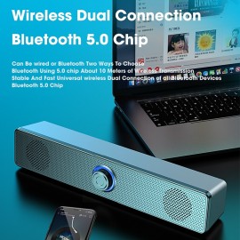 4D Surround Sound BT 5.0 Speakers Computer Speakers Stereo Subwoofer Suitable For Laptop Computer Theater TV Soundbar Box Home Theater
