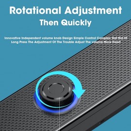 4D Surround Sound BT 5.0 Speakers Computer Speakers Stereo Subwoofer Suitable For Laptop Computer Theater TV Soundbar Box Home Theater
