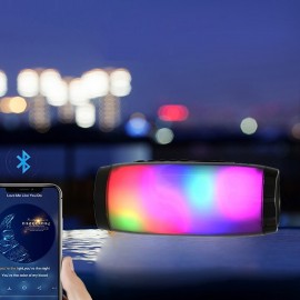Wireless Speaker Bluetooth-compatible Speaker Microlab Portable Speaker Powerful High Outdoor Bass TF FM Radio with LED Light
