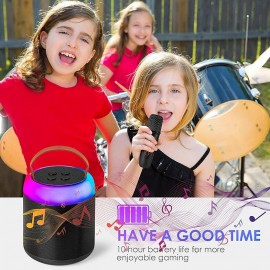 Mini Karaoke Machine with 1 Wireless Microphones for Kids Adults Portable Bluetooth Speaker Toy for Girls and Boys 2 4 5 6 7 8 9 10 12 Year Old Girl Birthday Gift Home Party Ideas
