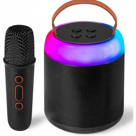 Mini Karaoke Machine with 1 Wireless Microphones for Kids Adults Portable Bluetooth Speaker Toy for Girls and Boys 2 4 5 6 7 8 9 10 12 Year Old Girl Birthday Gift Home Party Ideas
