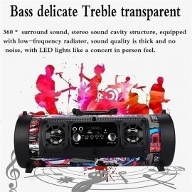 New USB /AUX/ TF Card Phone PC Subwoofer Speakerphone Wireless Bluetooth Portable Speaker Surround Stereo Outdoor Speaker
