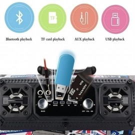 New USB /AUX/ TF Card Phone PC Subwoofer Speakerphone Wireless Bluetooth Portable Speaker Surround Stereo Outdoor Speaker
