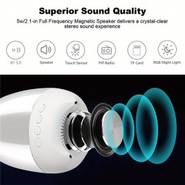 Wireless Night Light Wireless Speaker Touch Control Bedside Table Lamp 7-Color LED Portable Wireless Speakers Rechargeable Table Lamp Gift For Adult Teens Kids Boys And Girls
