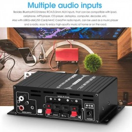 High Quality 1 Set 800W 2 Channel BT Mini HIFI Power Amplifier Audio Stereo Amp Home Car FM
