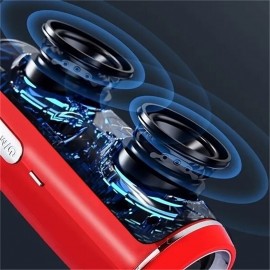 Clear Stereo Sound Professional IPX7 Waterproof Outdoor HIFI Column Speaker Wireless Bluetooth Speaker Subwoofer Sound Box Support FM Radio TF Mp3 Player
