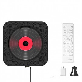 New Upgrade Bluetooth CD Player with Dust Protection and LED Screen 3.5 mm AUX Socket with Remote Control Home Audio FM Radio USB MP3 Music Player
