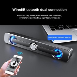 Wireless Bluetooth Soundbar Hi-Fi Stereo Speaker Upgraded Version Of High Sound Quality For SmartPhone/Tablet/Computer TVHome Theater TV Strong Bass Sound Bar
