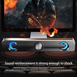 Wireless Bluetooth Soundbar Hi-Fi Stereo Speaker Upgraded Version Of High Sound Quality For SmartPhone/Tablet/Computer TVHome Theater TV Strong Bass Sound Bar
