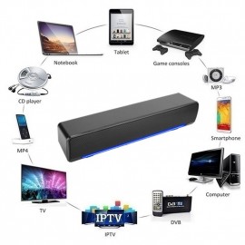 iMosi X8 Bluetooth Speaker Bluetooth USB LED Light Stereo Sound Wireless Speakers Speaker For Laptop Mobile Phone Projector

